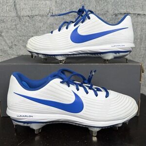 Nike Women's White and Blue Cleats